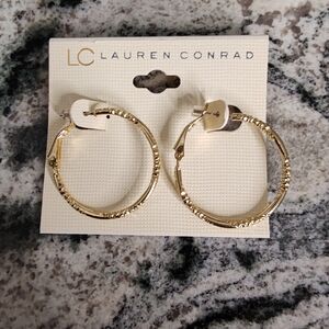LC Lauren Conrad Gold Hoop Earrings